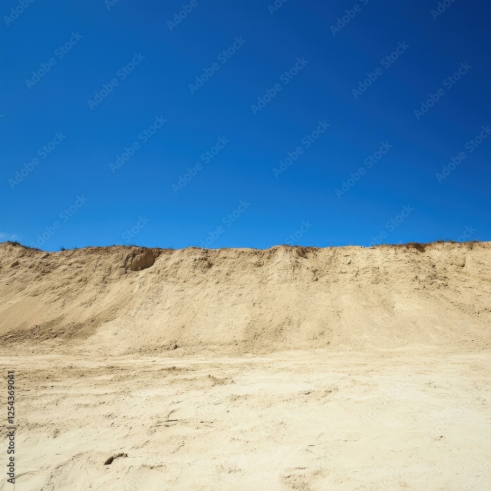 Sand Dune Against Blue Sky Sand Dune Against Blue Sky