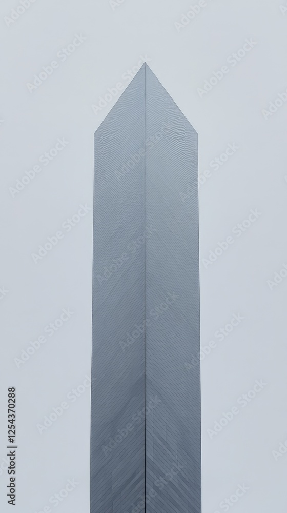 Minimalist Architectural Skyscraper Against Overcast Sky Showcasing Modern Design and Urban Aesthetic in a Vertical Composition Minimalist Architectural Skyscraper Against Overcast Sky Showcasing Modern Design and Urban Aesthetic in a Vertical Composition