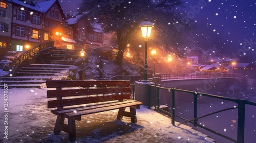 Snowy Night in Fairytale Town