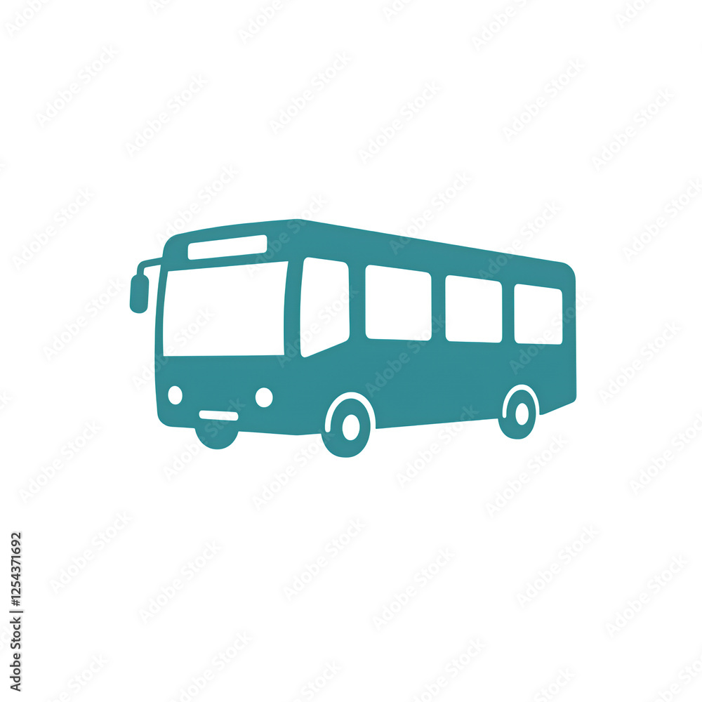 Teal Bus Graphic on transparent background Transportation and Transit Concept Teal Bus Graphic on transparent background Transportation and Transit Concept