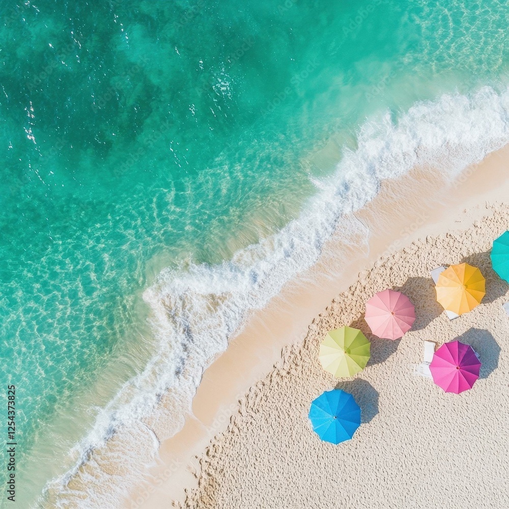 Fototapeta premium Colorful Beach Umbrellas