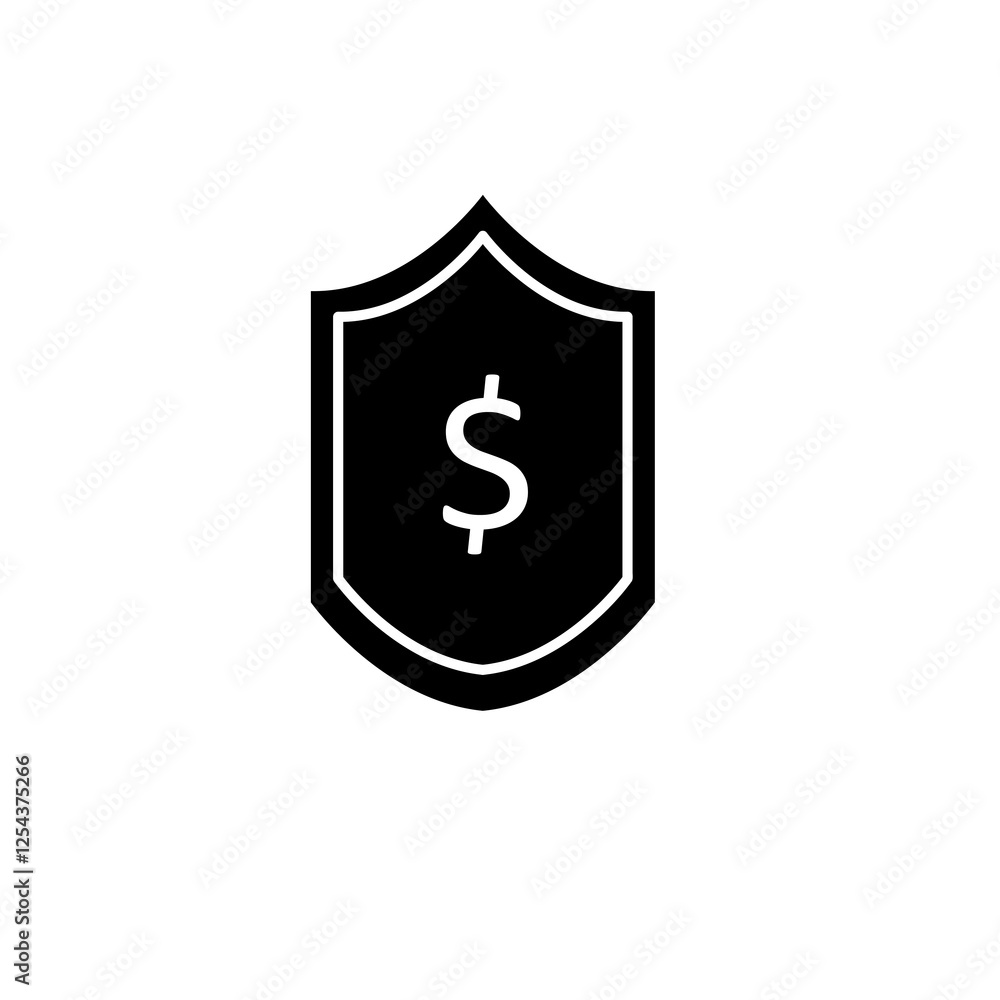 Shield icon. Dollar sign. vector Protectoin illustration for web and app..eps Shield icon. Dollar sign. vector Protectoin illustration for web and app..eps