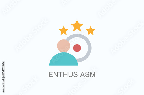 Enthusiasm Icon Or Logo Isolated Illustration