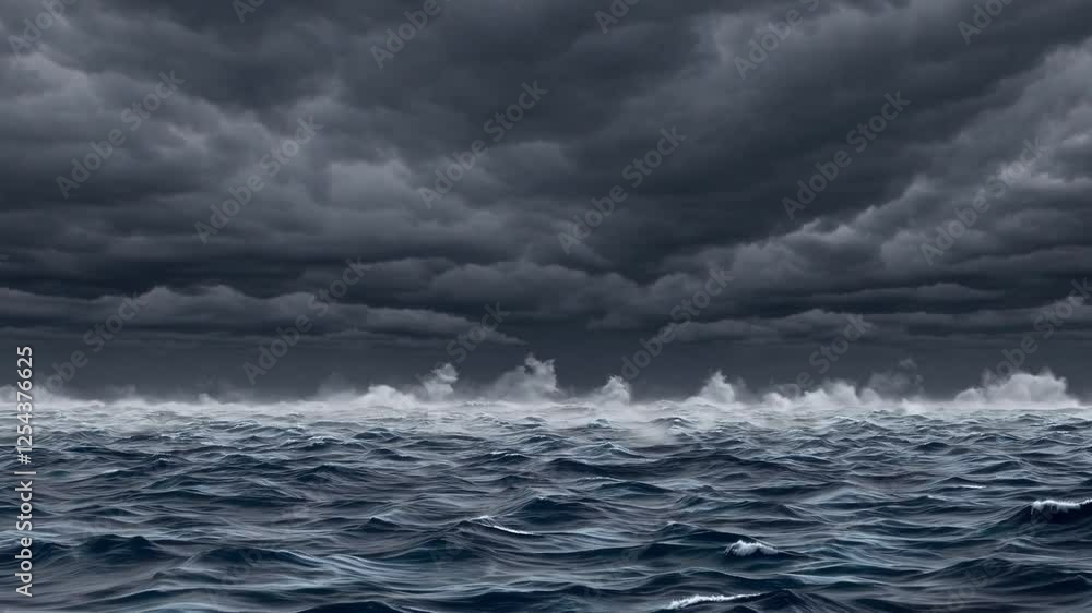 Tempestuous Ocean Under a Dark and Stormy Sky Tempestuous Ocean Under a Dark and Stormy Sky