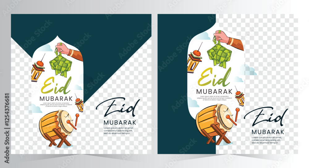 Fototapeta premium Ramadan Kareem social media post. Islamic post