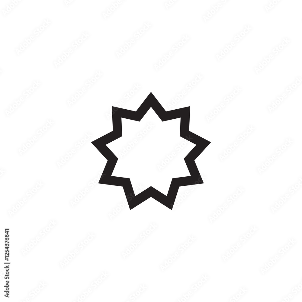 Bahai, religious icon.vector flat black simple illustration for web and app..eps Bahai, religious icon.vector flat black simple illustration for web and app..eps