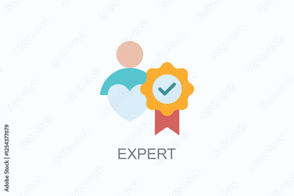 Expert Icon Or Logo Isolated Illustration Expert Icon Or Logo Isolated Illustration