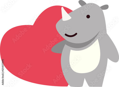 Valentines Animal Illustration