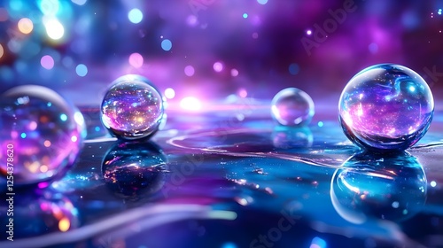 Wallpaper Mural Cosmic Spheres, Abstract Galaxy Art - Abstract art Torontodigital.ca