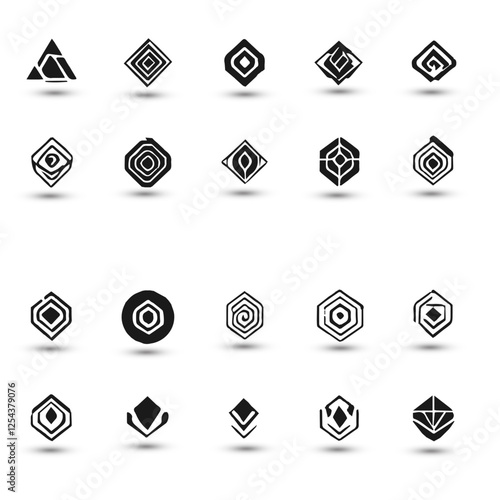 Set collection icon brand identity business technology logo design idea