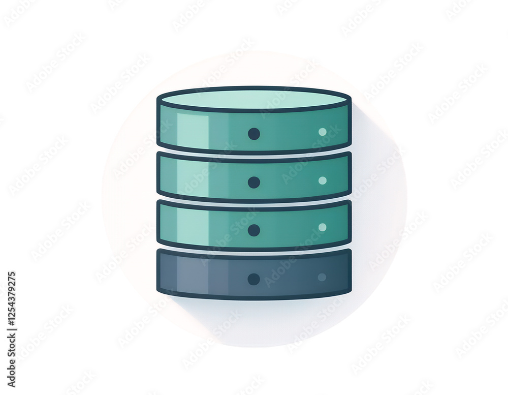Database Server Icon with Multiple Layers for Data Storage Solutions Database Server Icon with Multiple Layers for Data Storage Solutions