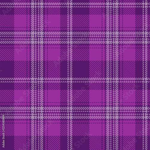 Purple Plaid check pattern Pattern. Seamless vector pattern. Perfect for textile or print design. Vector illustration.