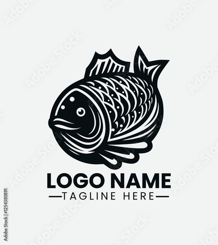 Taiyaki Fish Cake Logo Design, Japanese Fish Shaped Pastry Logo, Sweet Fish Snack Logo, Asian Dessert Logo, Street Food Logo