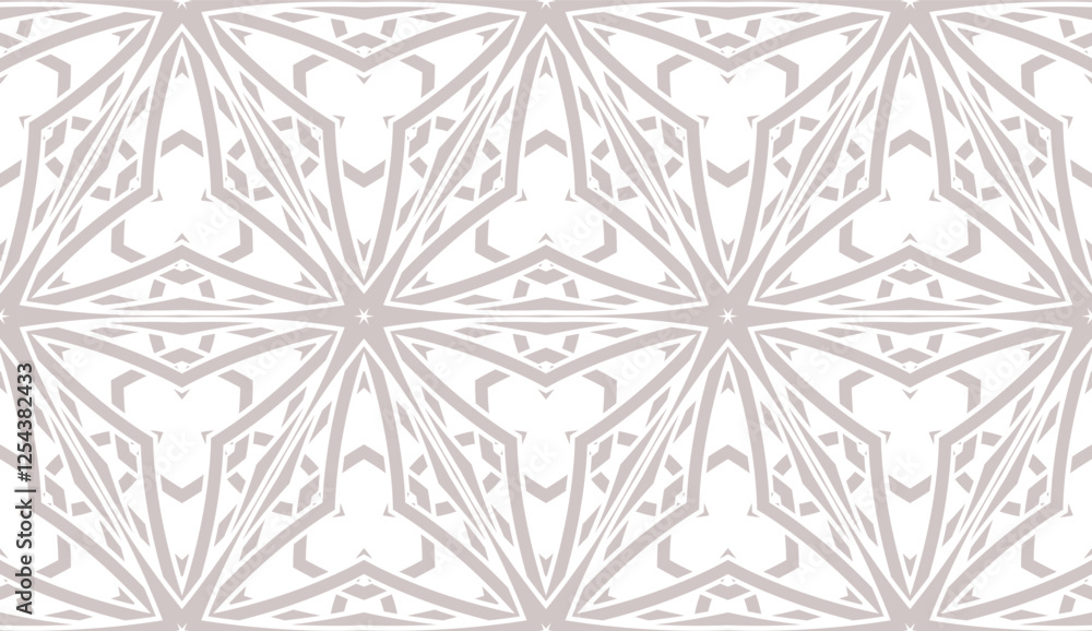 Line art decorative geometric ornament. Seamless pattern. Vector illustration for design Line art decorative geometric ornament. Seamless pattern. Vector illustration for design