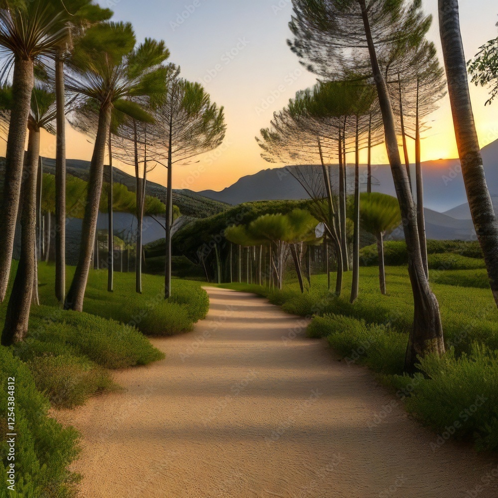 Obraz premium Road in forest