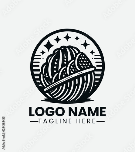 taiyaki Asian Dessert Logo, Street Food Logo