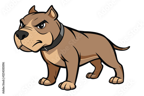 aggressive pitbull black outline vector (4).eps