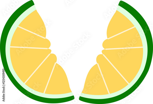 Fresh Lime Slices Illustration