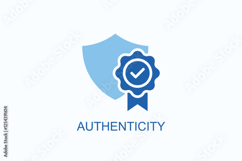 Authenticity Icon Or Logo Isolated Illustration