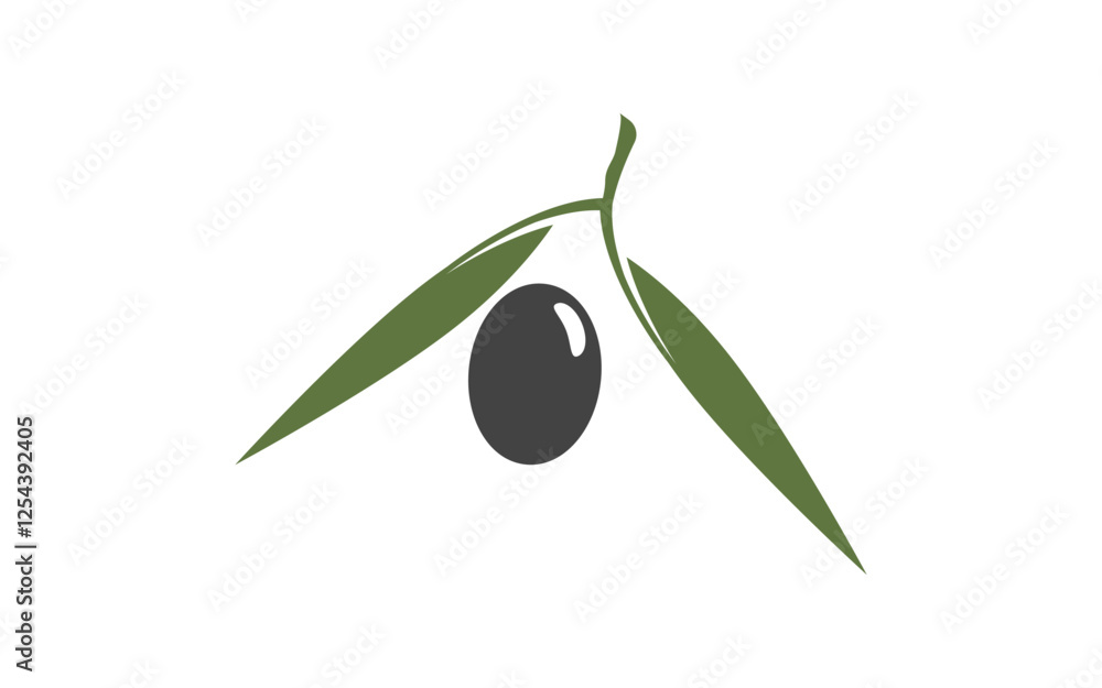 Olive Fruit icon vector illustration design template Olive Fruit icon vector illustration design template