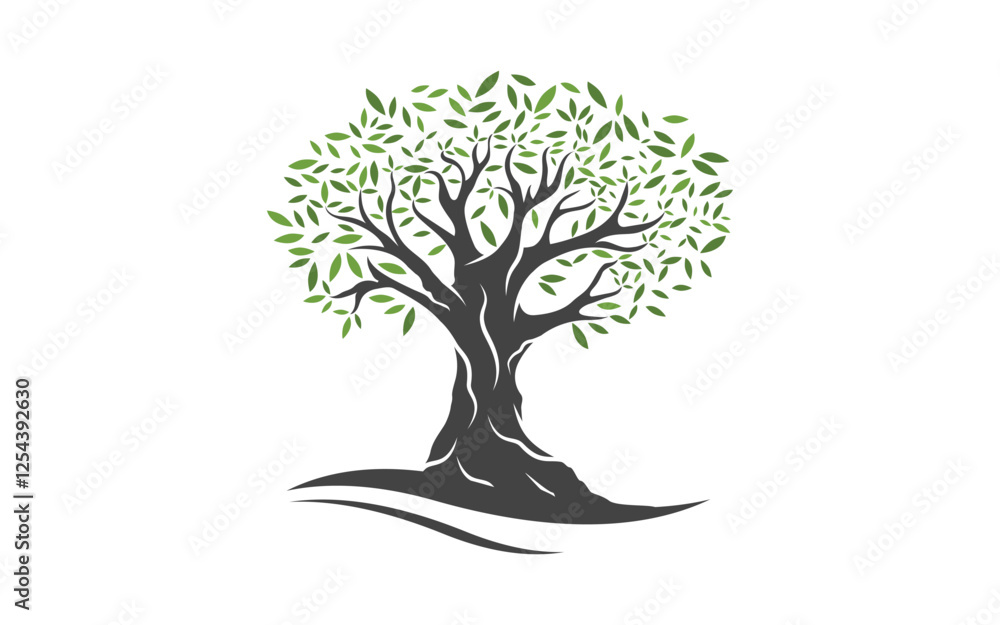 Olive Fruit Tree icon vector illustration design template Olive Fruit Tree icon vector illustration design template