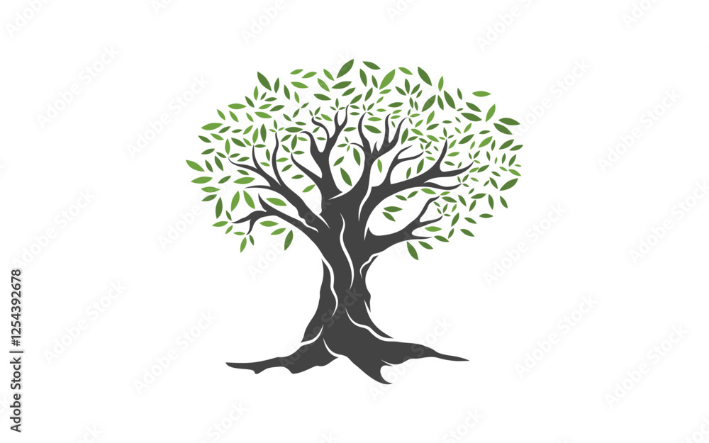Olive Fruit Tree icon vector illustration design template Olive Fruit Tree icon vector illustration design template
