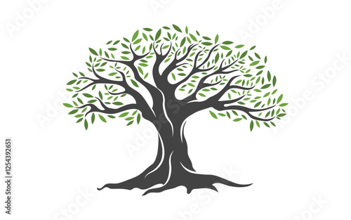 Olive Fruit Tree icon vector illustration design template