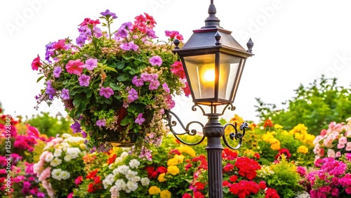 Hanging Flowers and Ornamental Lamppost