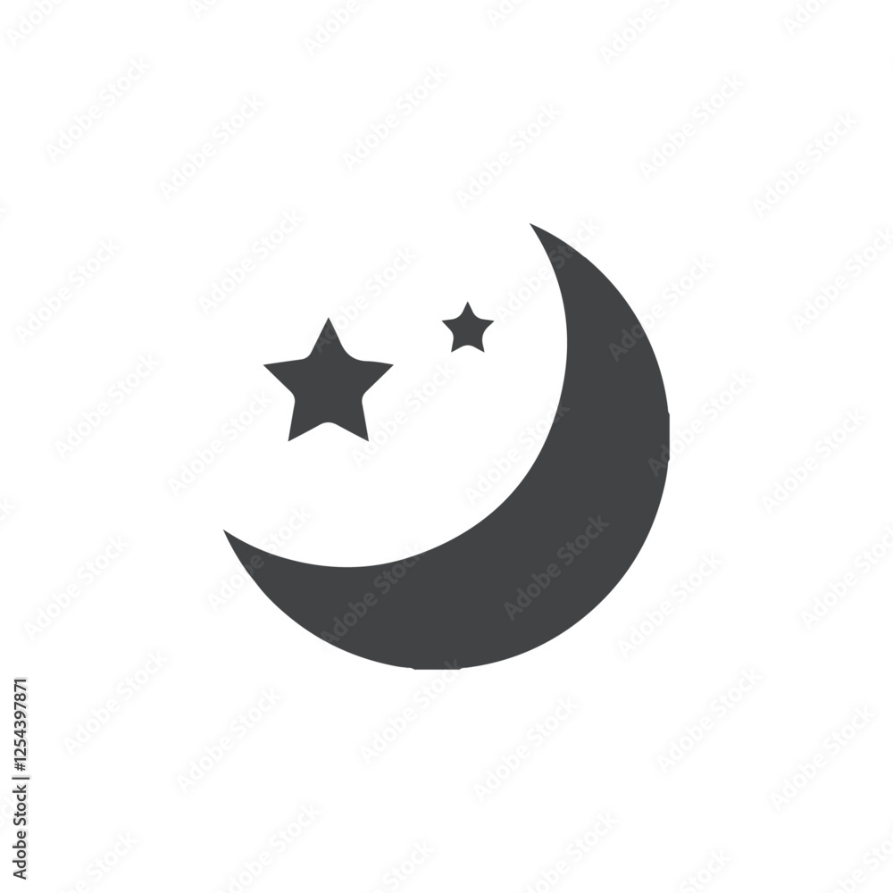 night mode icon simple filled symbol vector night mode icon simple filled symbol vector