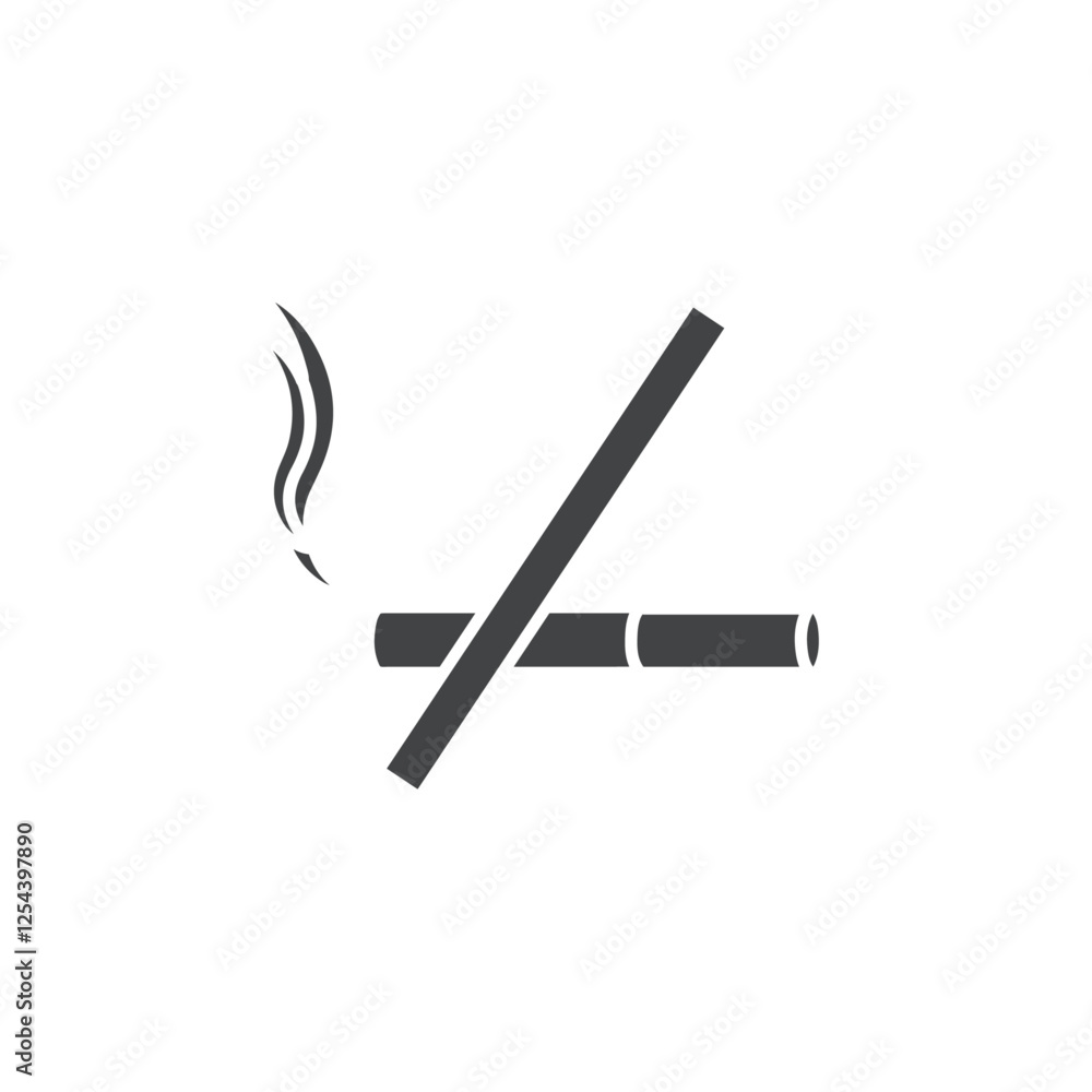 no smoking icon simple filled symbol vector no smoking icon simple filled symbol vector