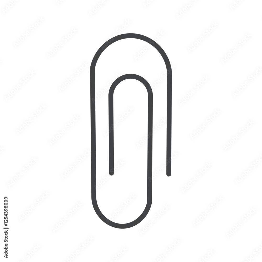 paper clip icon simple filled symbol vector paper clip icon simple filled symbol vector