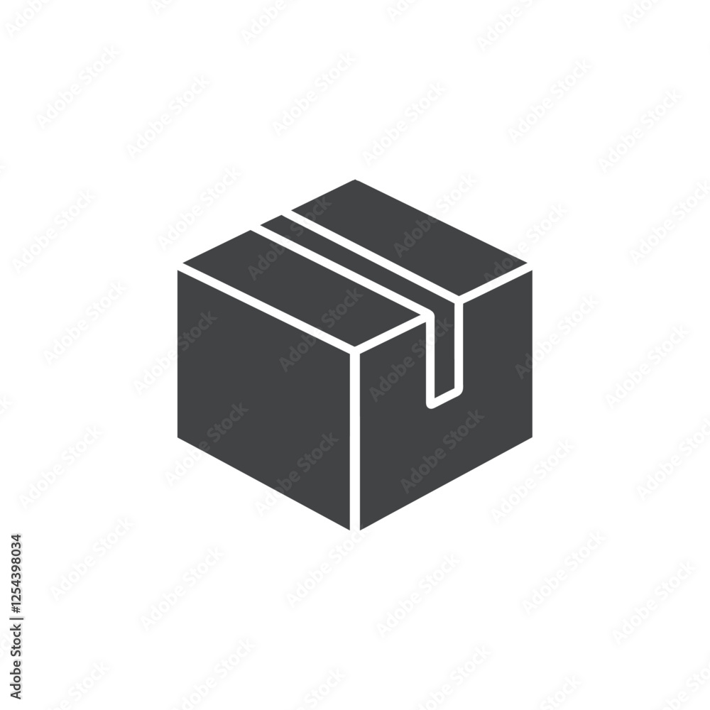 parcel icon simple filled symbol vector parcel icon simple filled symbol vector