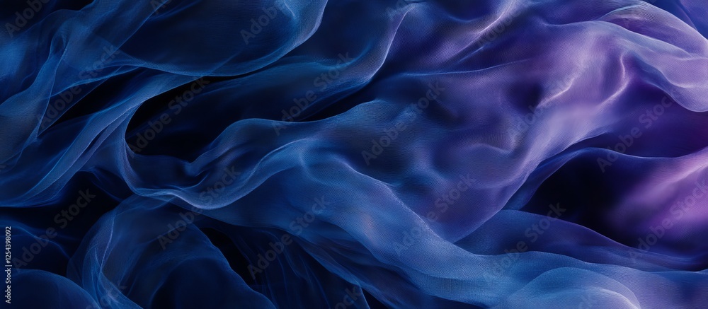 Fototapeta premium Abstract blue and purple fabric texture.