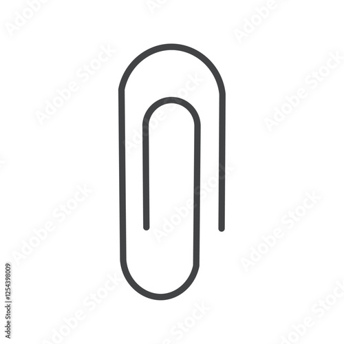 paper clip icon simple filled symbol vector