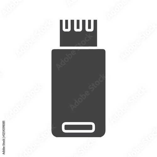 pen drive icon simple filled symbol vector