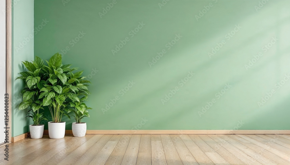 empty room with green wall empty room with green wall