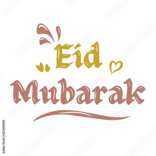 Eid al Fitr Lettering in Warm Earth Tone Colour