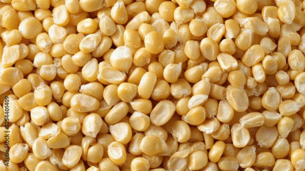 Vibrant Close-Up of Raw Corn Kernels on Cob Vibrant Close-Up of Raw Corn Kernels on Cob
