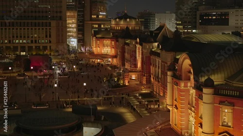 東京駅 東京夜景 東京中央区 東京駅丸の内駅舎