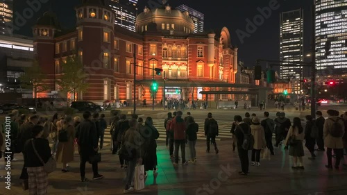 東京駅 東京夜景 東京中央区 東京駅丸の内駅舎