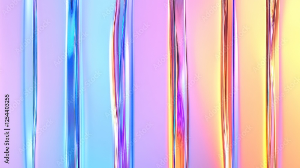 Abstract Iridescent Columns: A mesmerizing array of iridescent columns in vibrant pastel hues, creating a dynamic and visually captivating abstract background. The smooth. Abstract Iridescent Columns: A mesmerizing array of iridescent columns in vibrant pastel hues, creating a dynamic and visually captivating abstract background. The smooth.