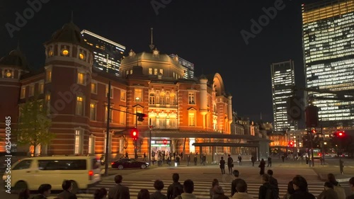 東京駅 東京夜景 東京中央区 東京駅丸の内駅舎