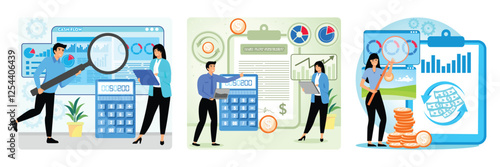 Cash Flow Concept. Cash flow statement. Analyzing Financial Data.