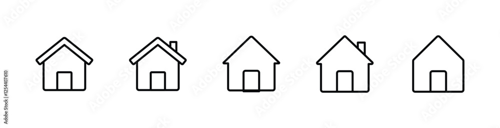 Home icon set. house icon vector Home icon set. house icon vector