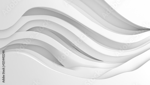 Abstract White Wave Pattern