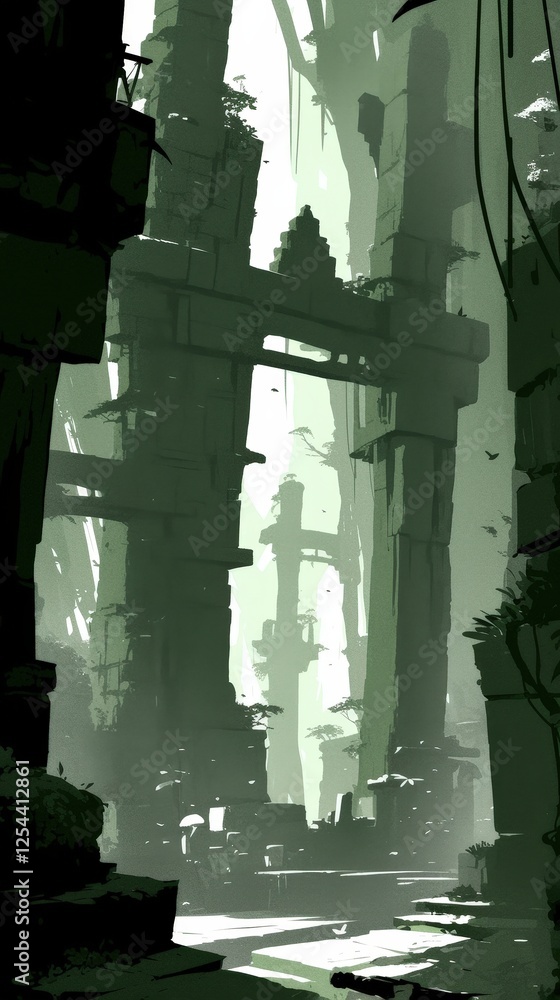 Obraz premium Ancient Jungle Ruins