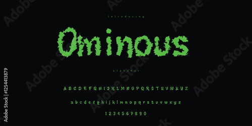 Ominous Haunted Spooky Ghost Halloween Font Alphabet 