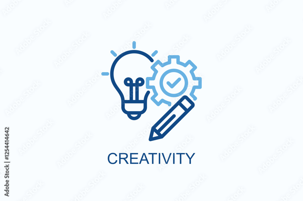 Creativity Icon Or Logo Isolated Illustration Creativity Icon Or Logo Isolated Illustration
