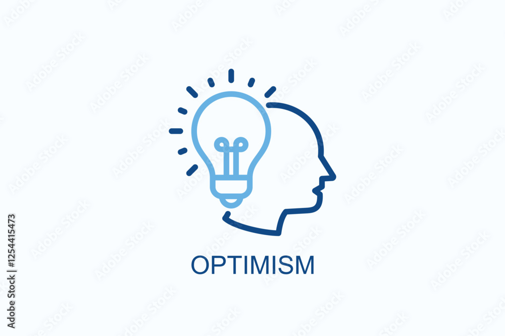 Optimism Icon Or Logo Isolated Illustration Optimism Icon Or Logo Isolated Illustration