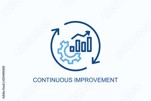 Continuous Improvement Icon Or Logo Isolated Illustration